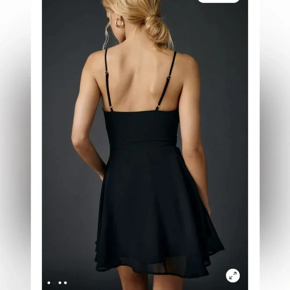 NWT UO Over The Horizon Chiffon Fit-And-Flare Mini Dress - Picture 2 of 4